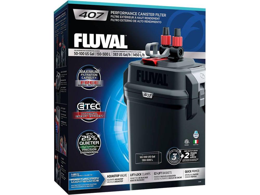 Fluval 407 External Filter 120Vac, 60Hz (50-100gal) Fish Supplies Fluval