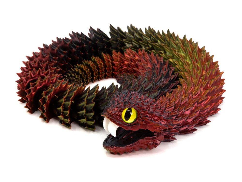Custom 3D Printed Toys Aquatic Diet Dubia.com Multi-Color Bush Viper