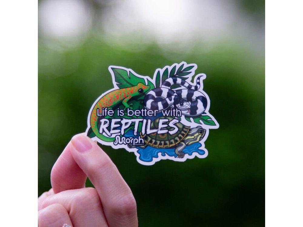 Life is better with Reptiles Sticker Sticker Dubia.com Die-Cut
