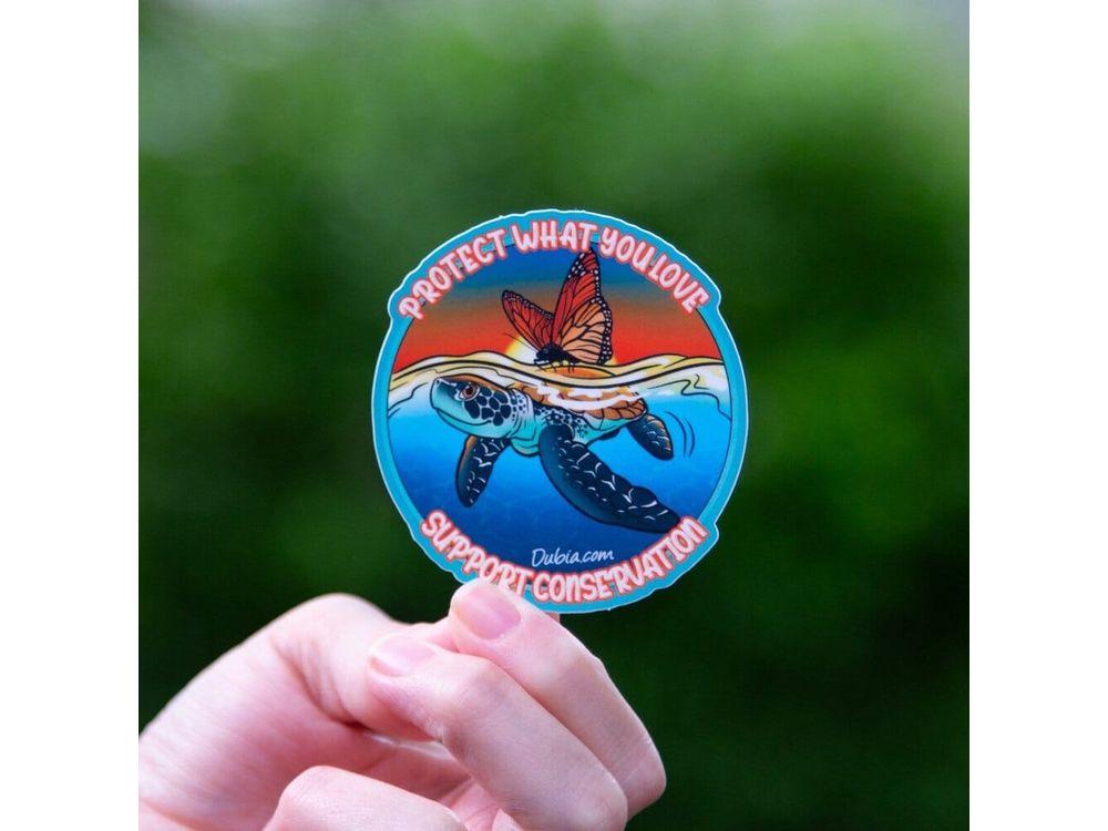 Protect What You Love sticker Sticker Dubia.com Die-Cut