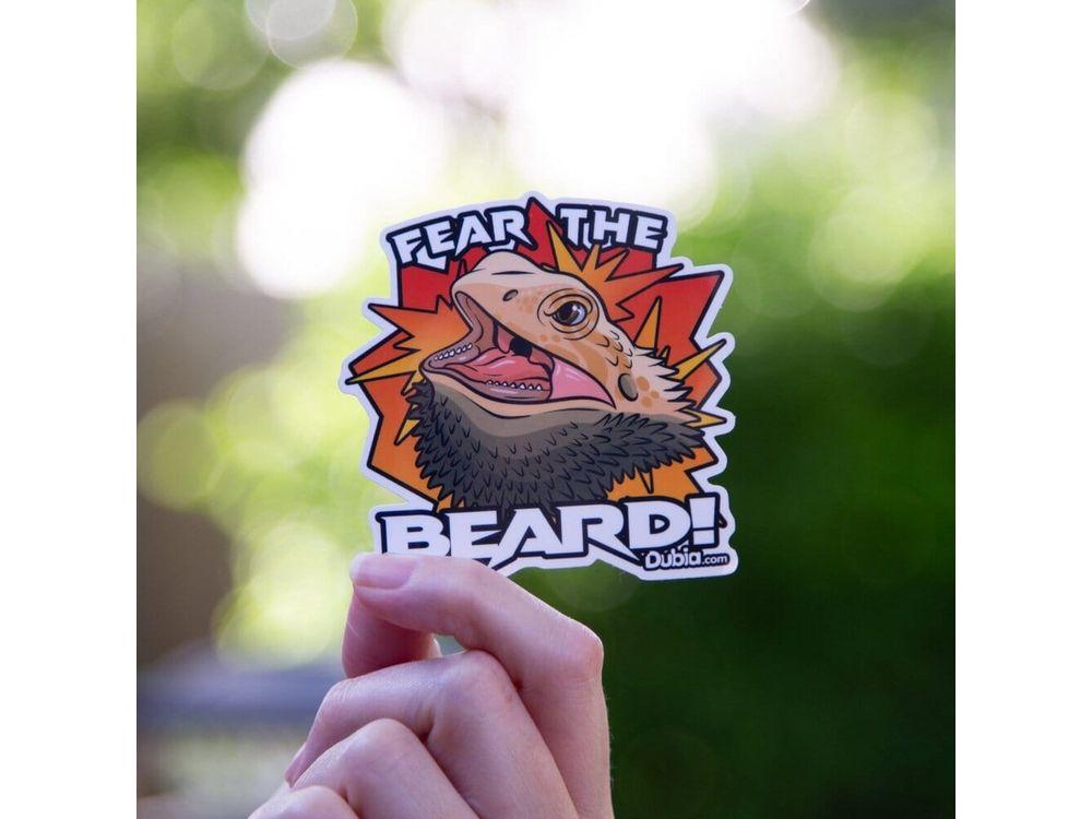 Fear the Beard! Sticker Dubia.com Die-Cut