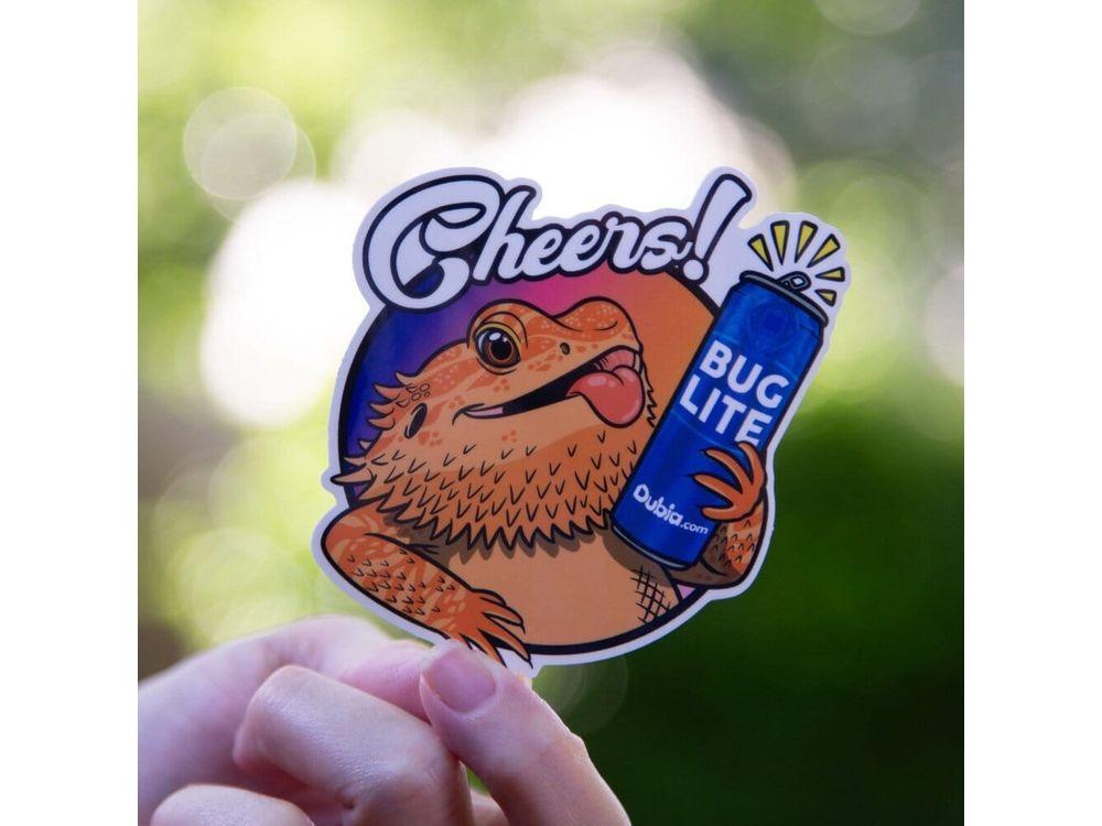 Cheers! Stickers Dubia.com Die-Cut
