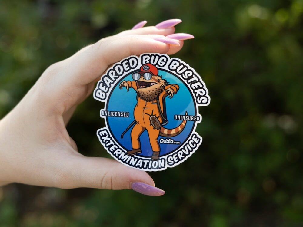 Bearded Bug Busters Sticker Dubia.com