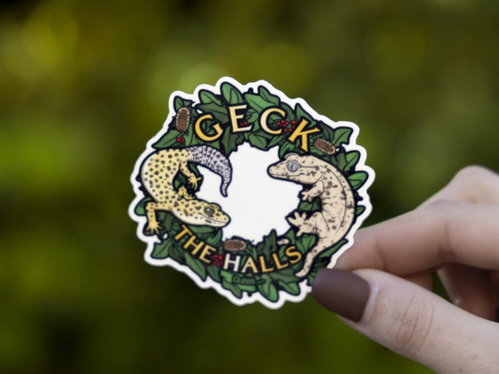 Geck The Halls Sticker