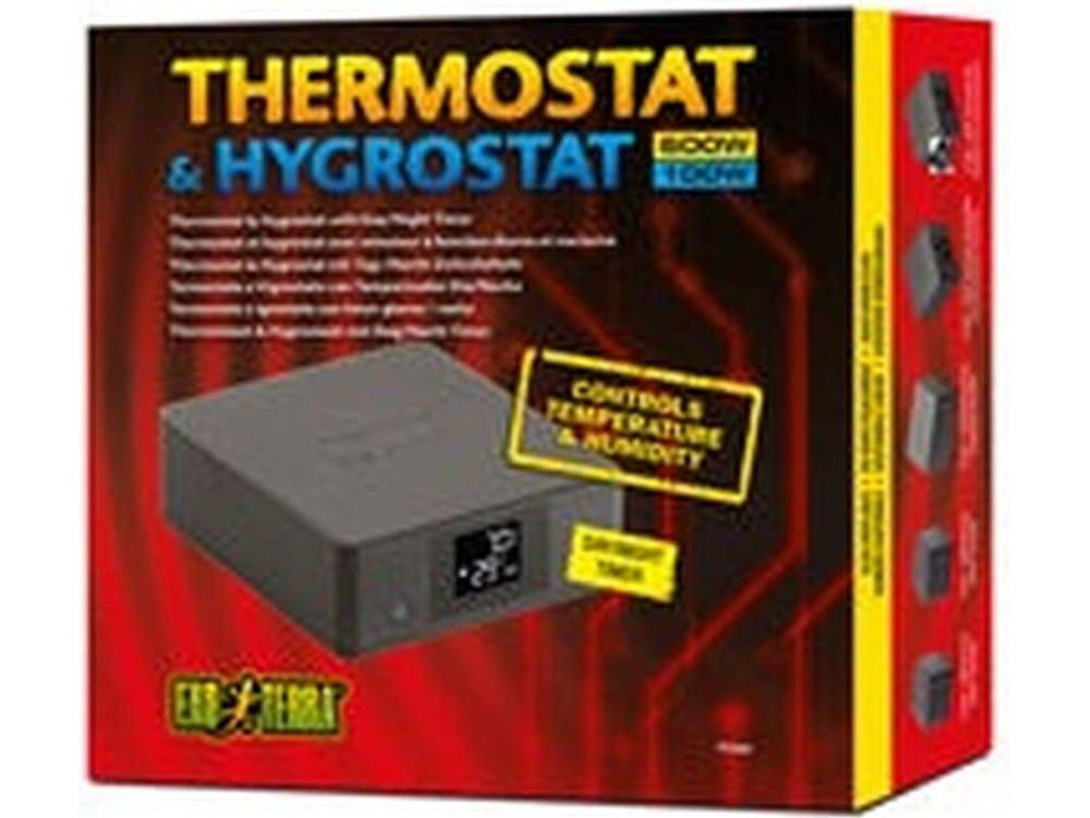 Exo Terra Thermostat (600W) & Hygrostat (100W) with Day/Night timer Exo Terra