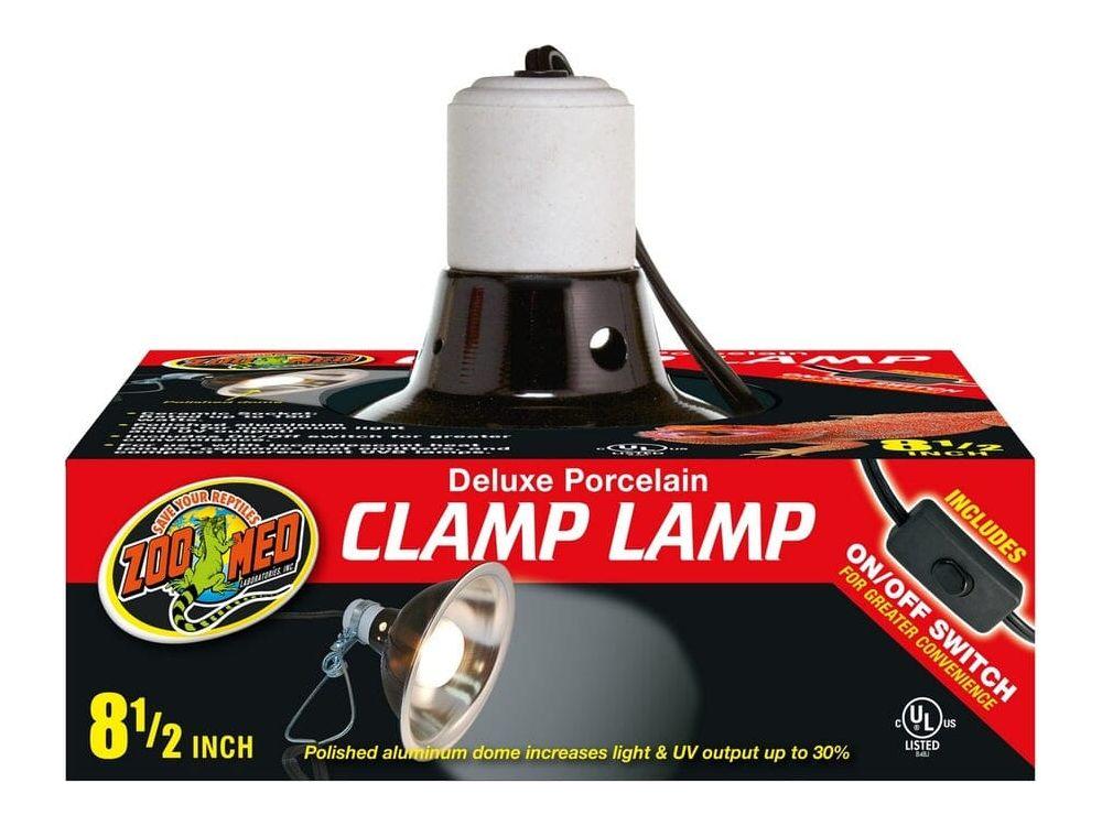 Zoo Med Deluxe Clamp Lamp 8.5” - Fixture | “Mount Medium Bulbs