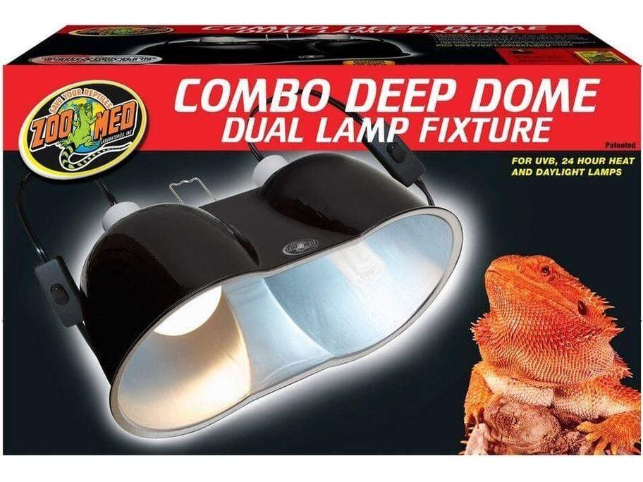 Zoo Med Combo Deep Dome Dual Lamp Fixture Zoo Med