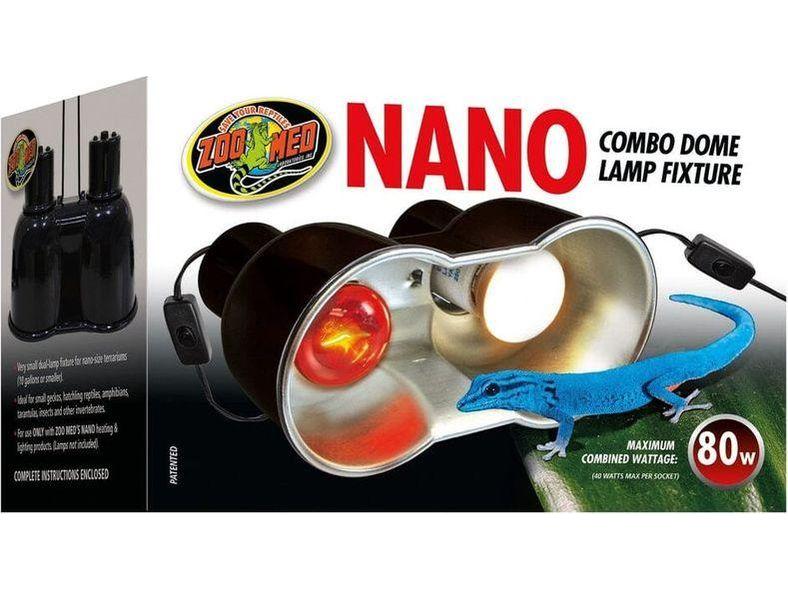 Zoo Med Nano Combo Dome Fixture - Lighting | “Use Dual Bulbs for