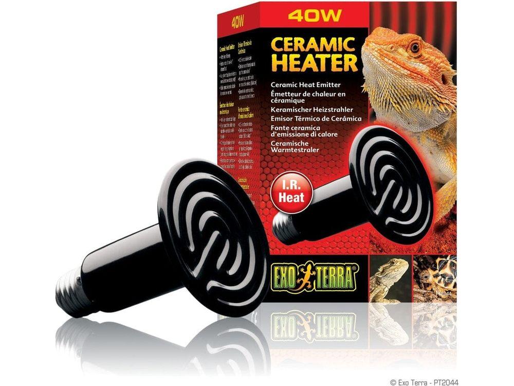 Exo Terra Ceramic Heater 40W | “Safe Radiant Heat for Small