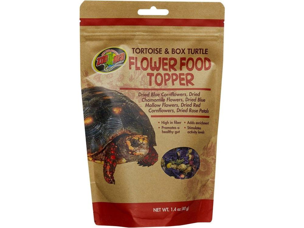 Zoo Med Tortoise & Box Turtle Flower Food Topper, 1.4oz | Dubia.com