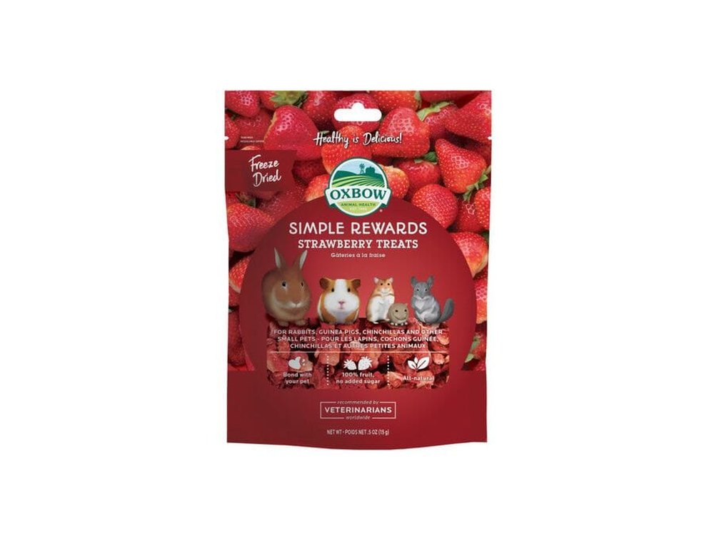 Oxbow Animal Health Simple Rewards Freeze Dried Strawberry Small Animal Treats