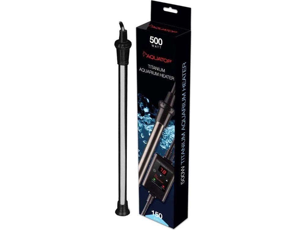 Aquatop Submersible Titanium Aquarium Heater & External Thermostat 500w Aquatic Heaters Aquatop
