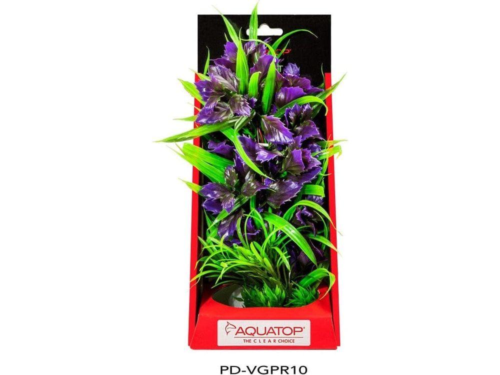 Aquatop Vibrant Garden Plant Purple, 10 in Aquatic Decor Aquatop
