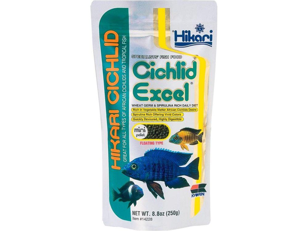 Hikari Cichlid Mini Excel Pellets Fish Food 8.8 oz Aquatic Diet Hikari