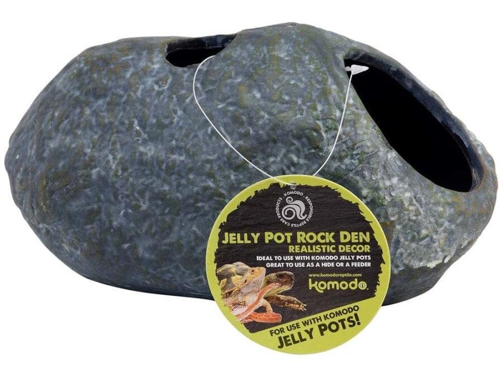 Komodo Jelly Pot Rock Den Terrarium Ornament Grey, 1ea/LG