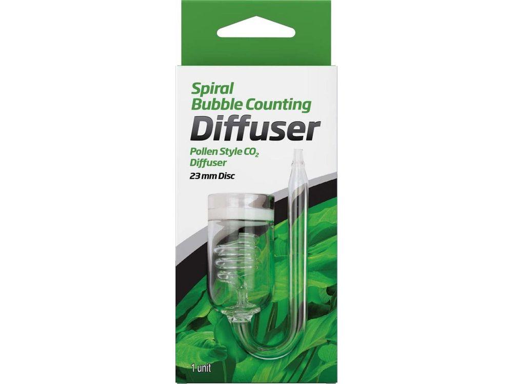 Seachem Laboratories Pollen Style CO2 Spiral Bubble Counting Diffuser Clear, 1ea/30 mm Aquarium Additives Seachem