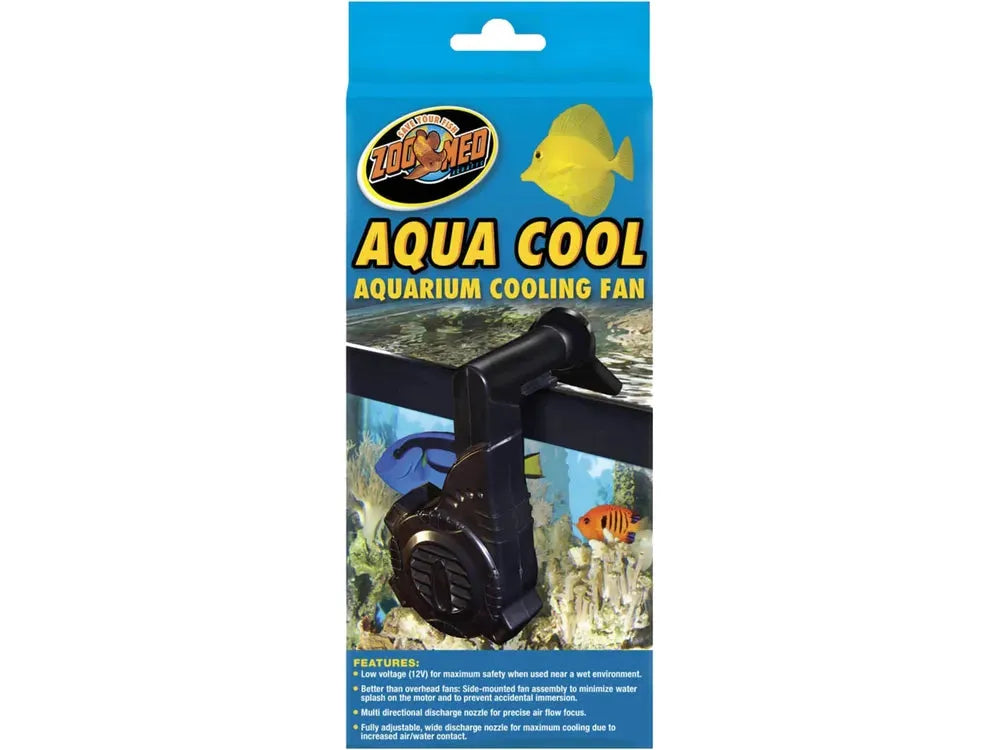 Zoo Med Aqua Cool Aquarium Cooling Fan Black 1ea Fish Supplies Zoo Med Aquatic