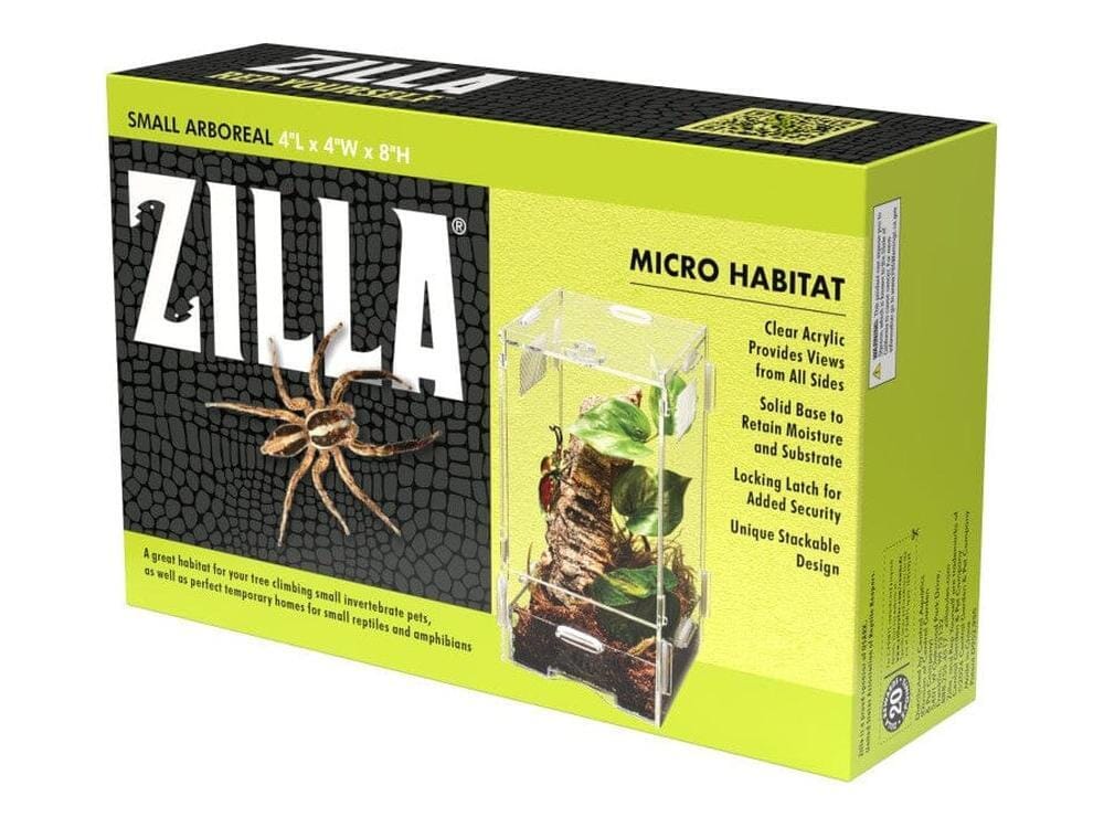 Zilla Micro Habitat Terrariums with Locking Latch Arboreal,, 1ea/SMall
