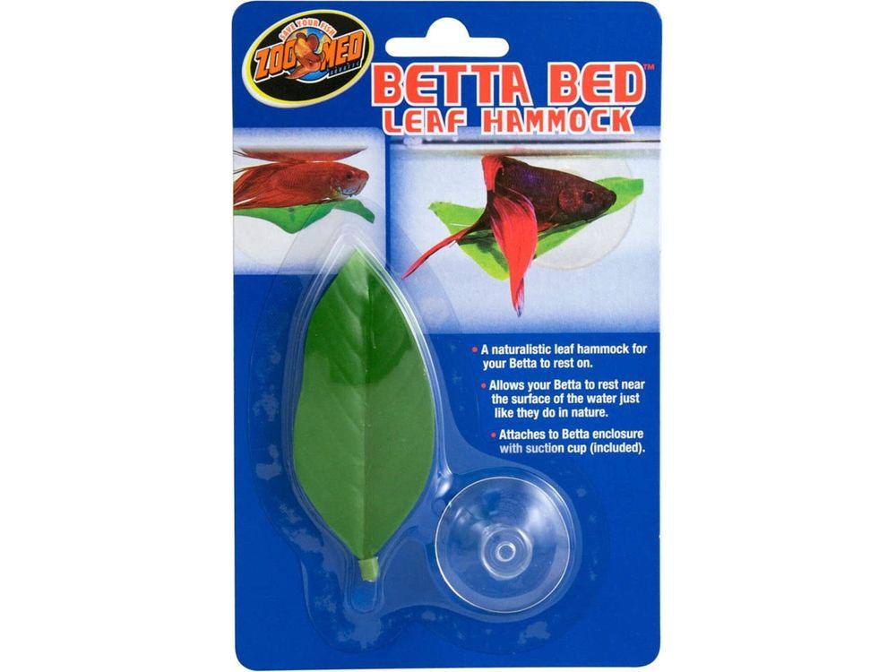 Zoo Med Betta Bed Leaf Hammock Green, 1ea/Standard Aquatic Decor Zoo Med Aquatic