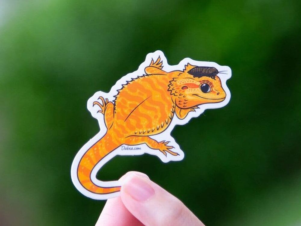 Orange Beardie Sticker