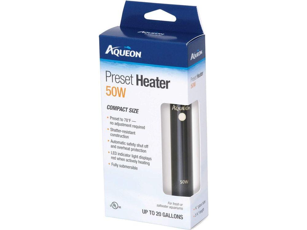 Aqueon Preset Heaters 50W Compact Size Fish Supplies Aqueon