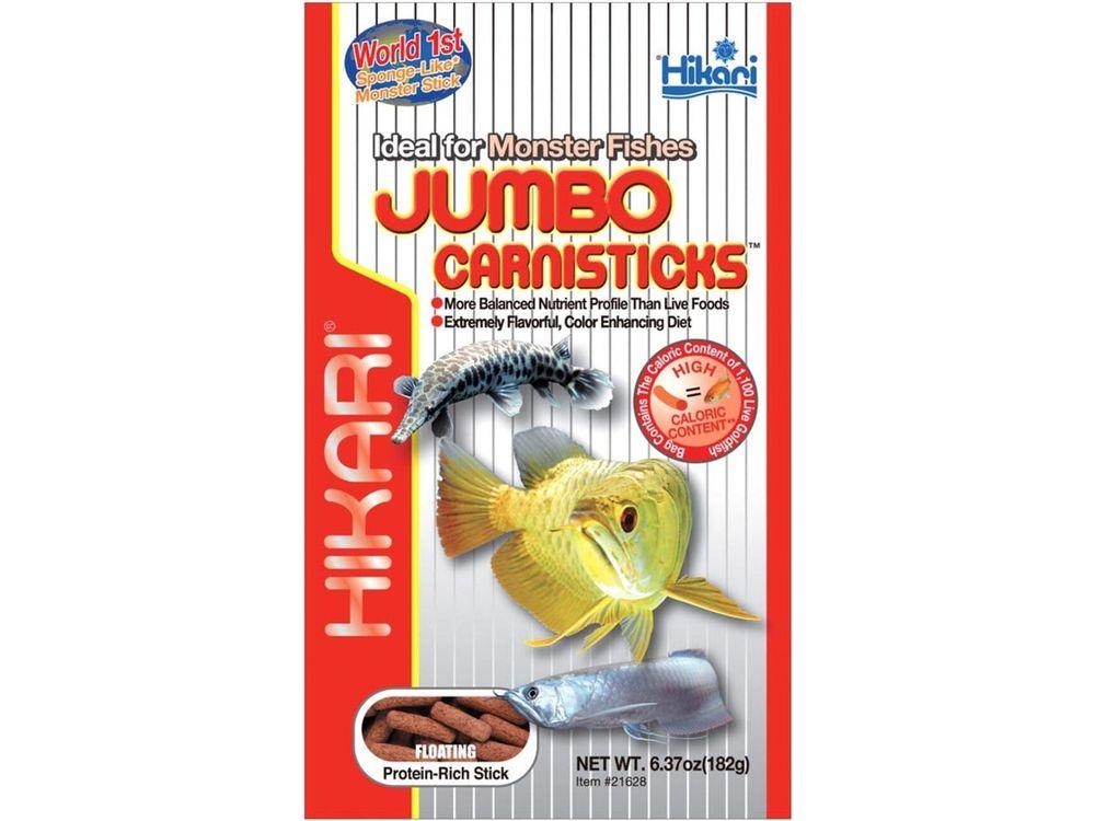 Hikari Jumbo CarniSticks Floating Fish Food 6.37 oz Aquatic Diet Hikari
