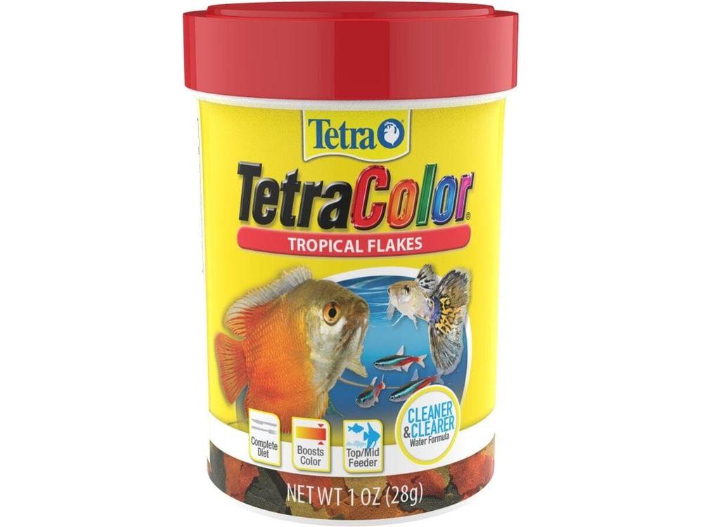 Tetra TetraColor Tropical Flakes Fish Food 1ea/1 oz Aquatic Diet Tetra