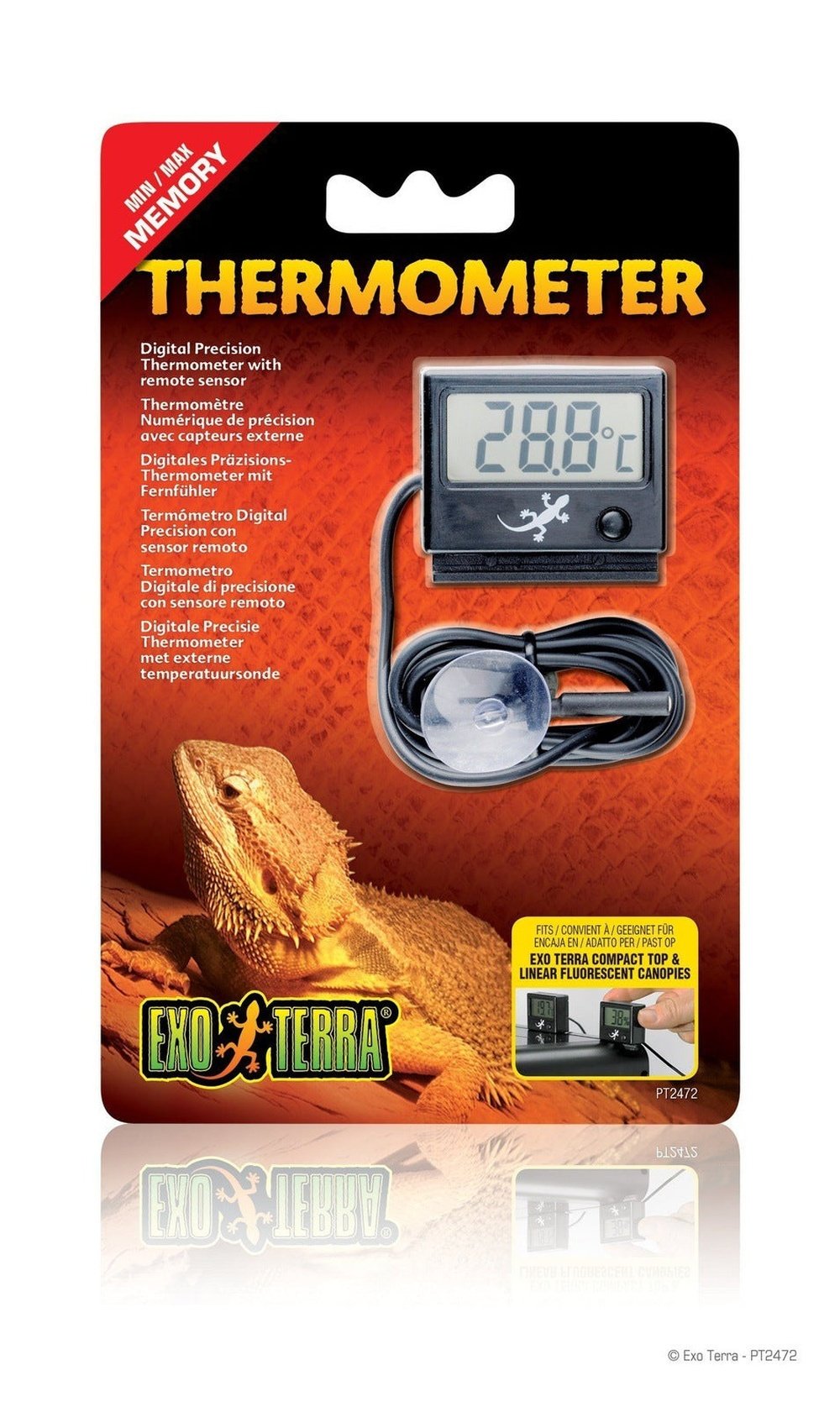 Thermomètre Hygromètre digital pour terrarium ZooMed