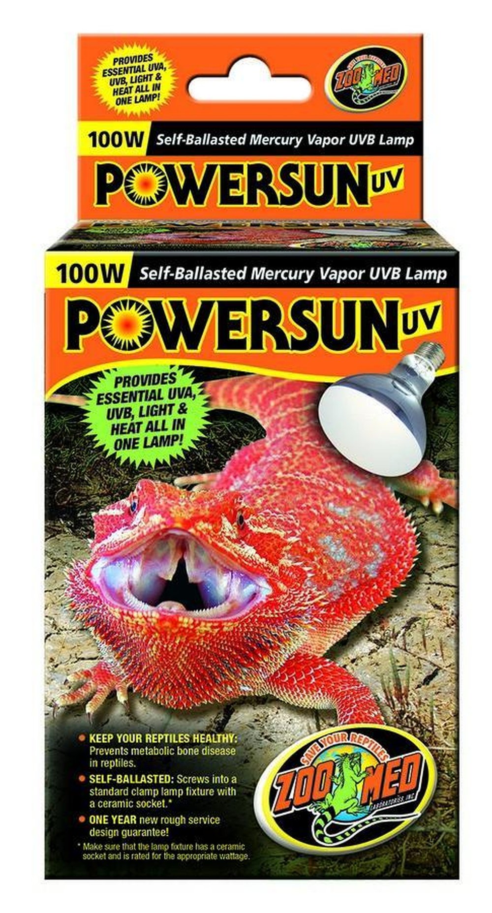 Zoo Med Powersun UV Mercury Vapor UVB Lamp