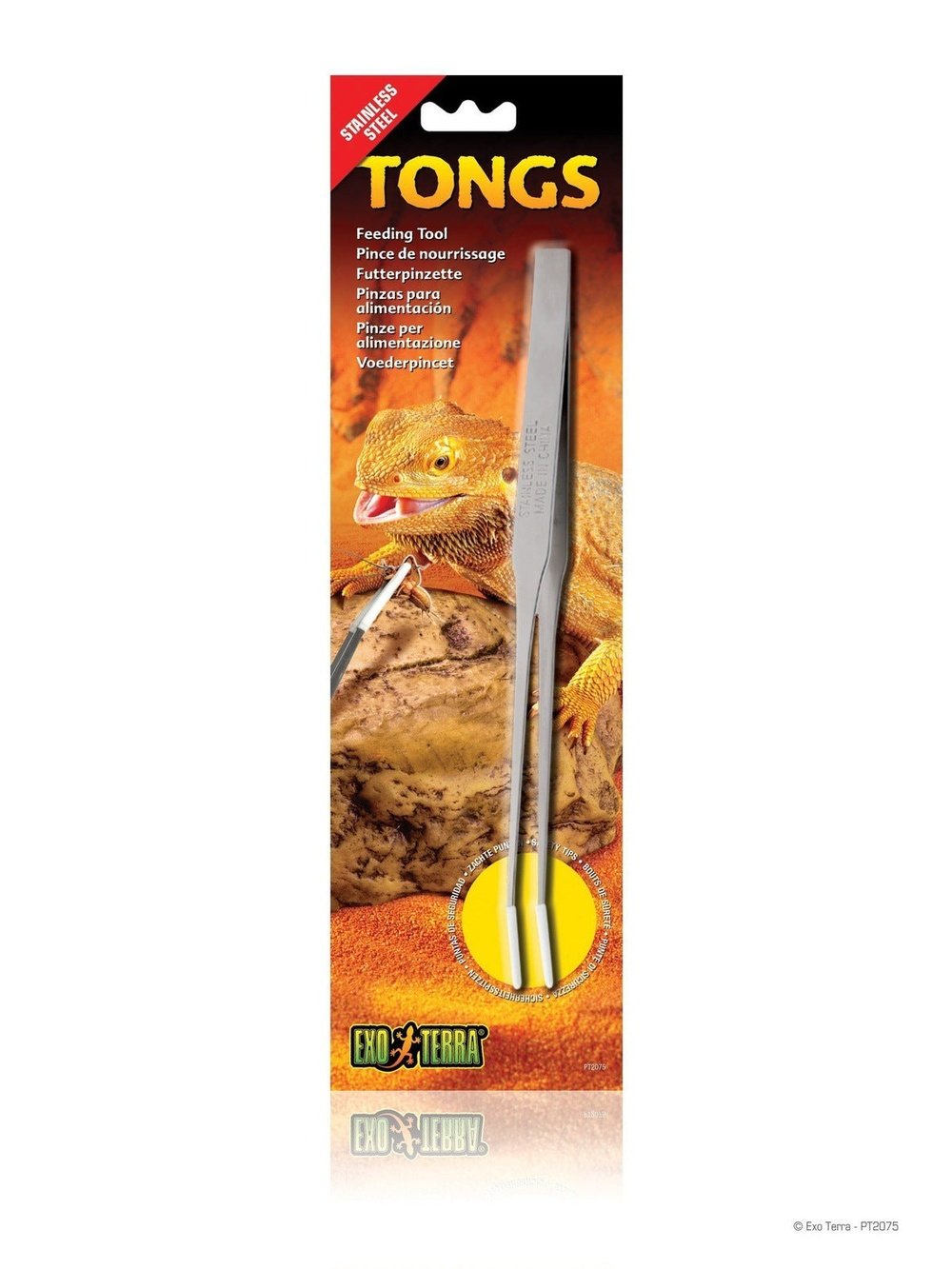 Zoo Med Feeding Tongs Stainless Steel Angled
