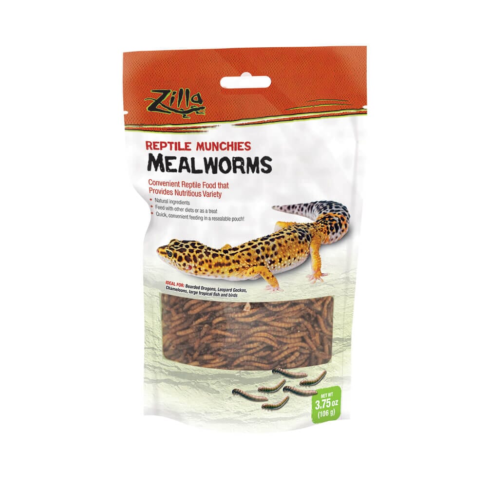 Zilla Reptile Munchies Mealworms, 3.75oz Zilla