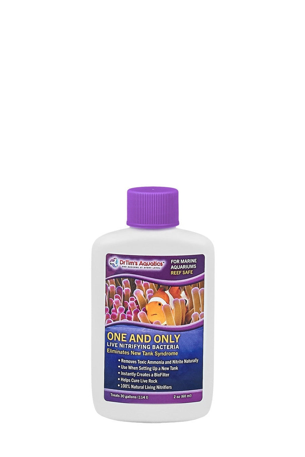 Dr. Tim's Aquatics One & Only Live Nitrifying Bacteria for Reef Aquarium 1ea/2 fl oz Aquarium Additives Dr. Tim's