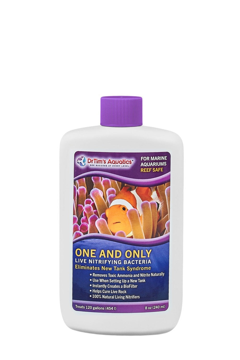 Dr. Tim's Aquatics One & Only Live Nitrifying Bacteria for Reef Aquarium 1ea/8 fl oz Aquarium Additives Dr. Tim's