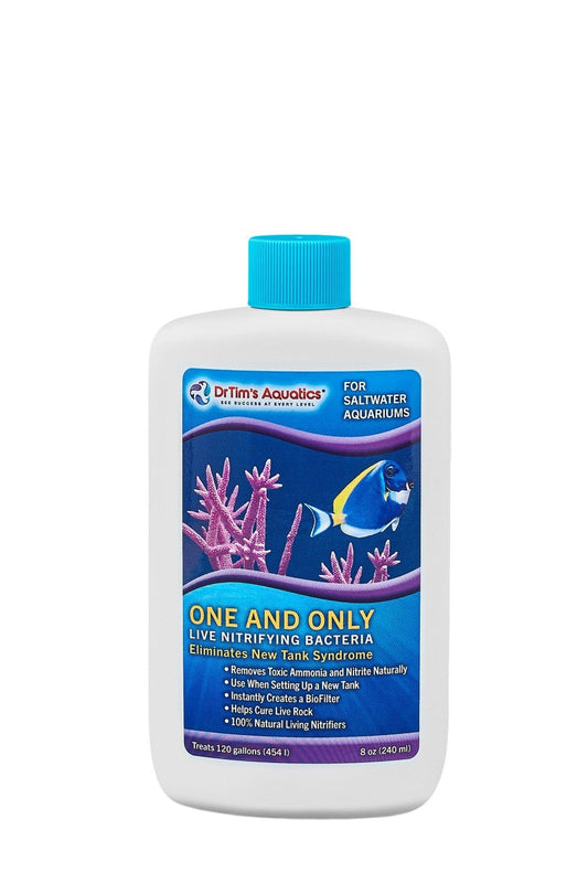 Dr. Tim's Aquatics One & Only Live Nitrifying Bacteria for Saltwater Aquariums 1ea/8 fl oz Aquarium Additives Dr. Tim's