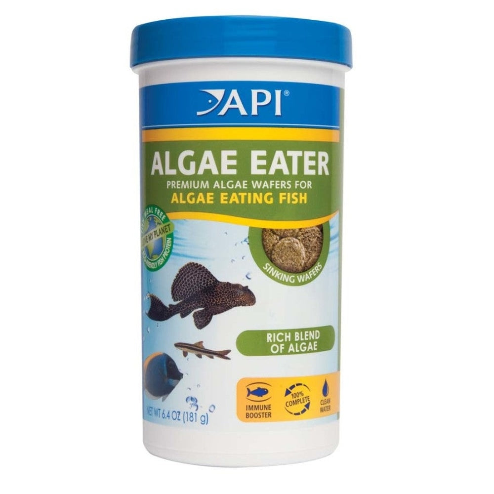 API Algae Eater Premium Sinking Wafer Fish Food, 6.4 oz Aquarium API