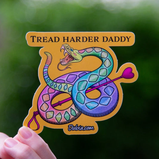Tread Harder Daddy Sticker Sticker Dubia.com Small 