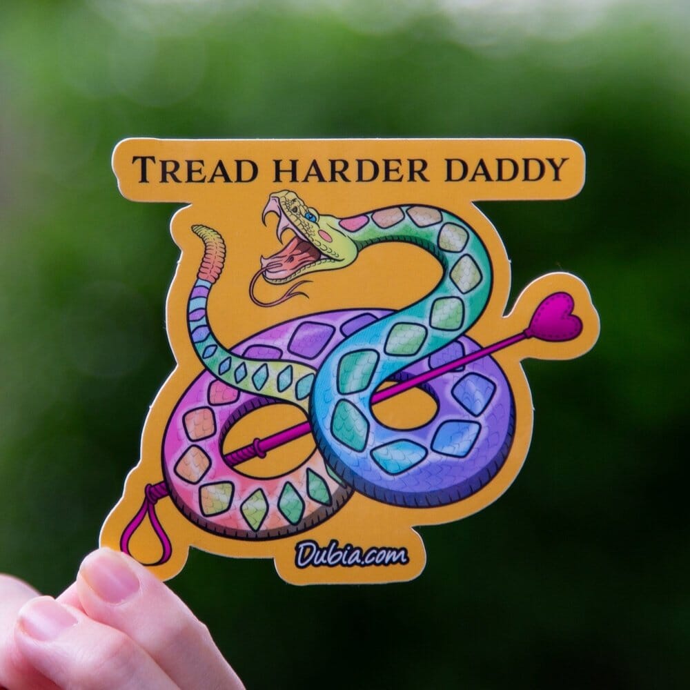 Tread Harder Daddy Sticker Sticker Dubia.com Small