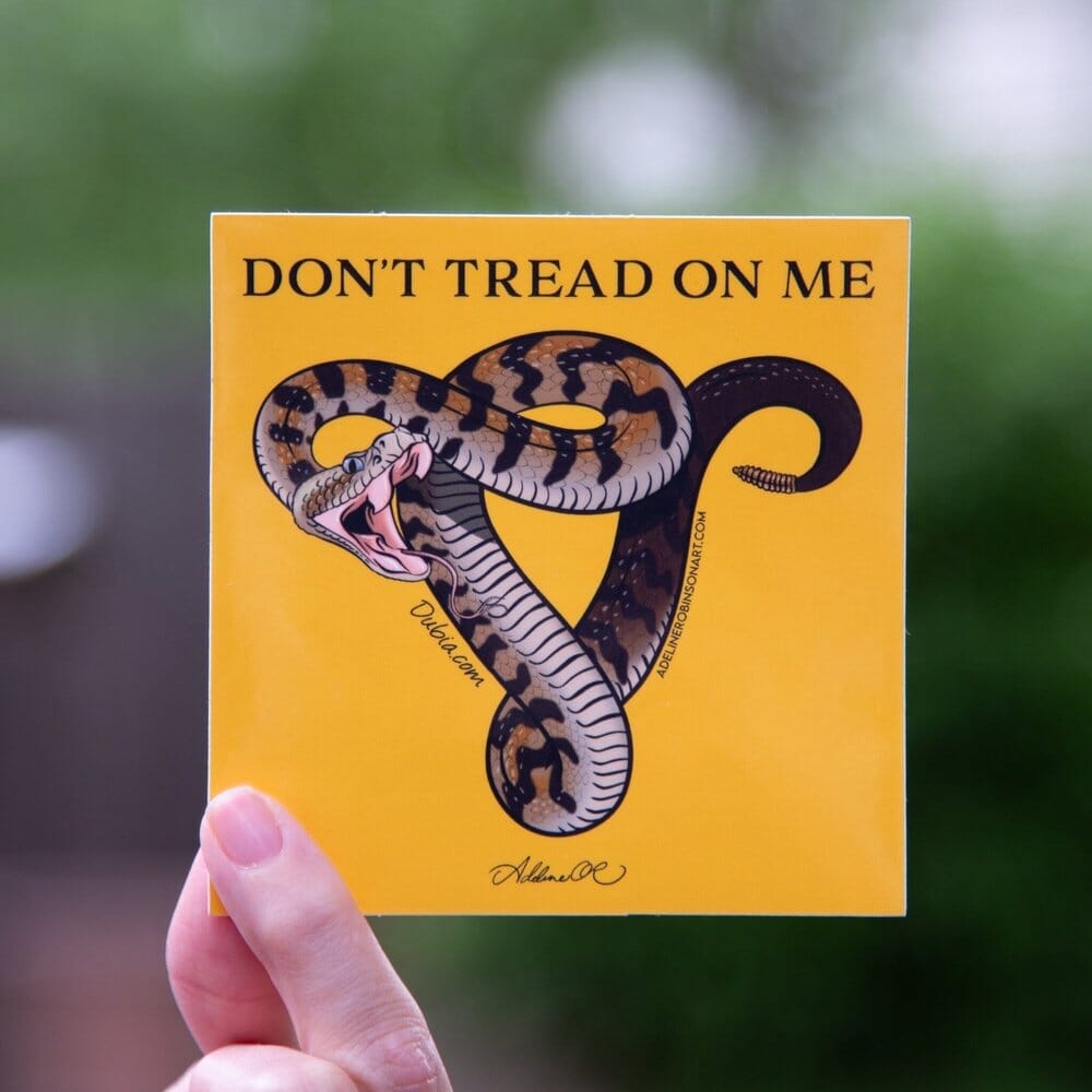 Don't Tread On Me Sticker Sticker Dubia.com Square 