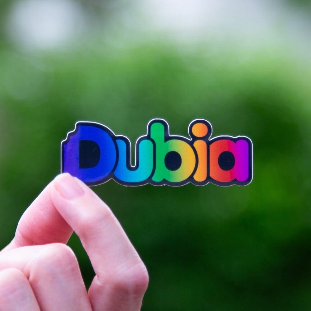 Rainbow Dubia Sticker Sticker Dubia.com Die-Cut 