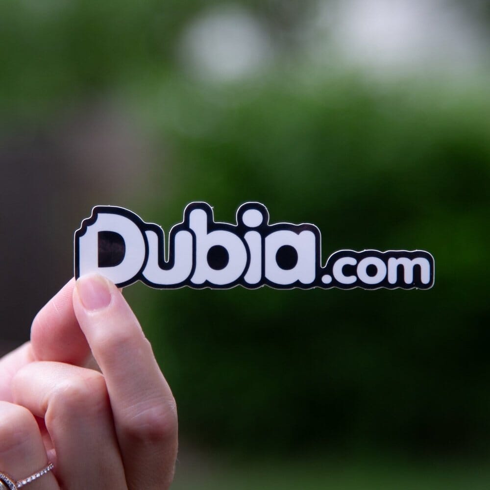 Dubia.com Sticker (Black w/ White letters) Sticker Dubia.com Die-Cut