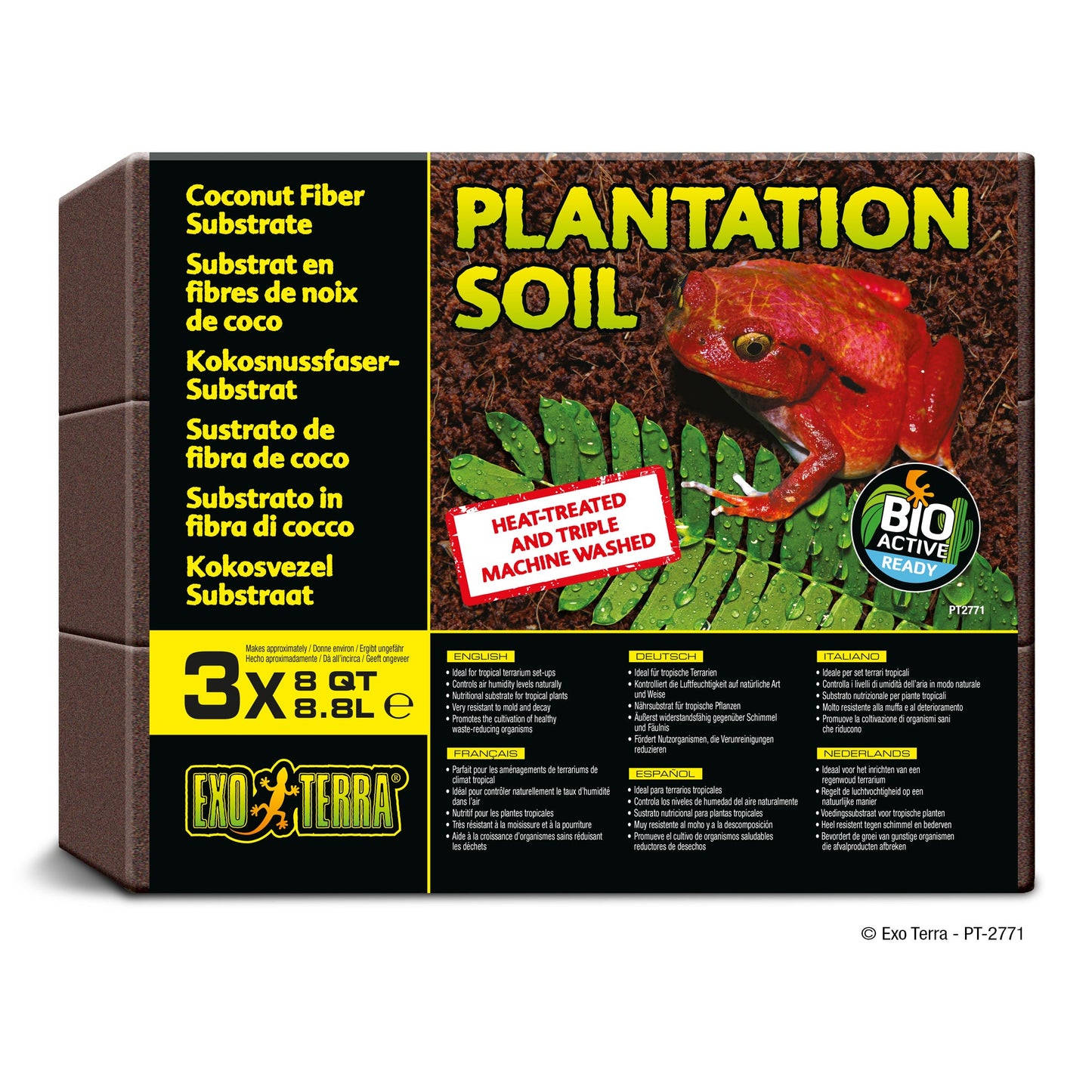 Exo Terra Plantation Soil - Bricks - 3 x 8qt