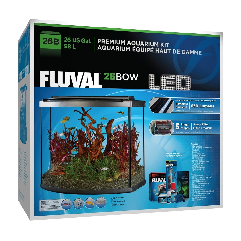 FLUVAL PREMIUM AQUARIUM KIT WITH LED - 26 BOW - 98 L 26 US GAL