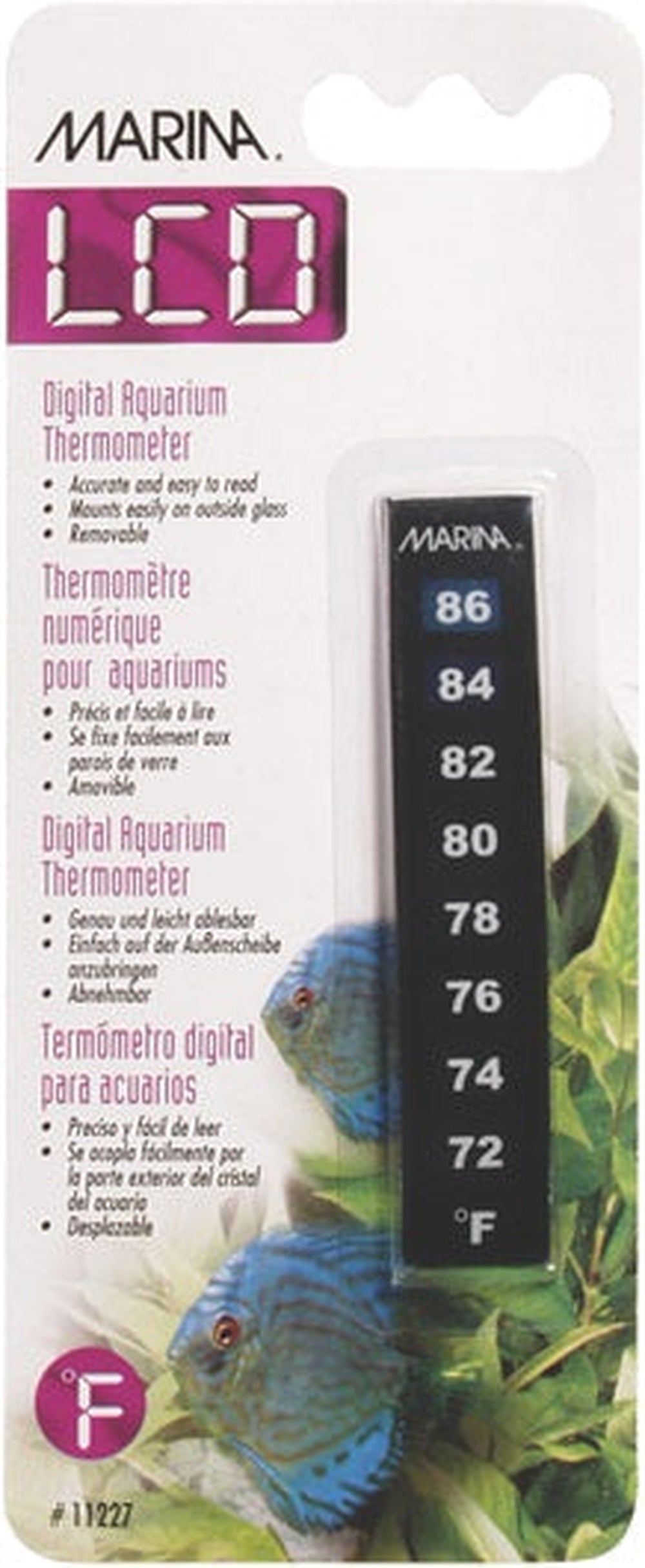 Marina Nova Thermometer Fahrenheit (LCD) Fish Supplies Marina