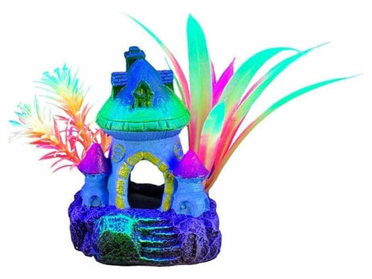 Marina iGlo Mushroom House w/Plants 4in