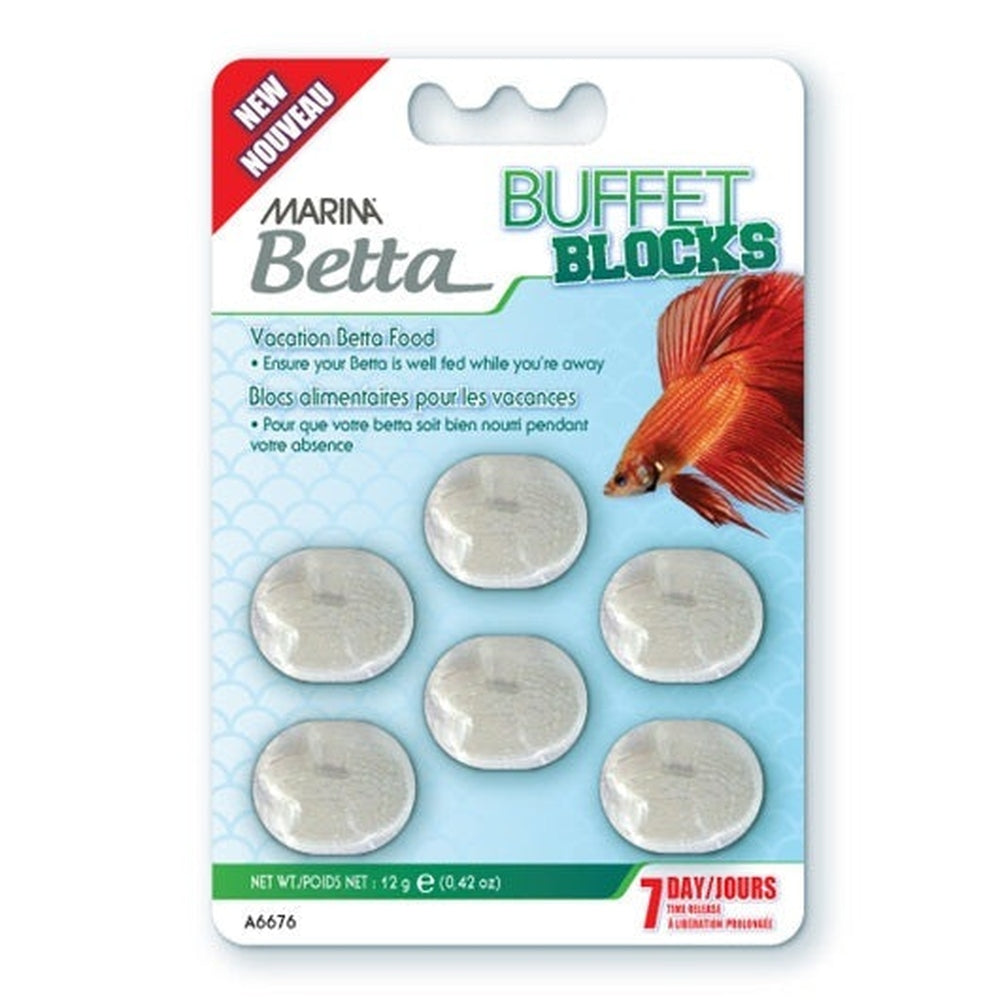 Marina Betta Vacation Block Food, .42oz Fish Supplies Marina