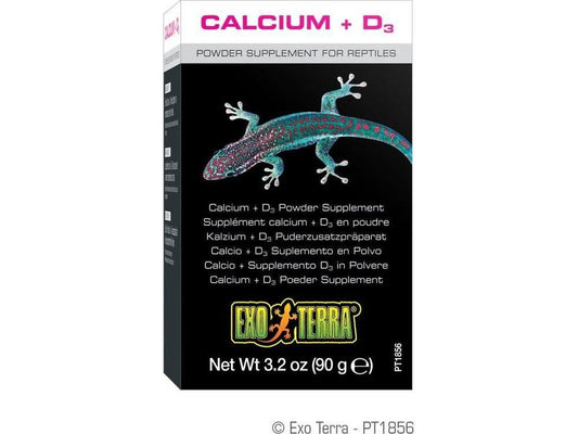 Exo Terra Calcium Powder + D3, 3.2oz Exo Terra