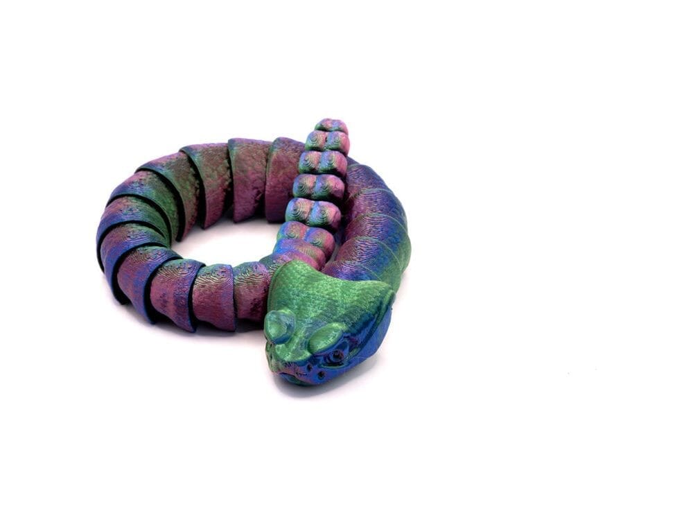 3D Printed Multi-Color Rattle Snake - Small Toys Dubia.com 3D Printed Multi-Color Rattle Snake - Small 