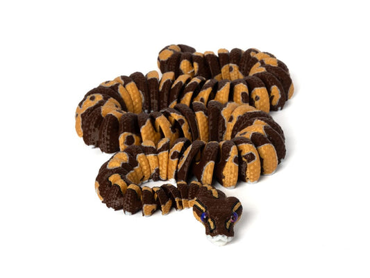3D Printed Realistic Clown Ball Python - large Toys Dubia.com