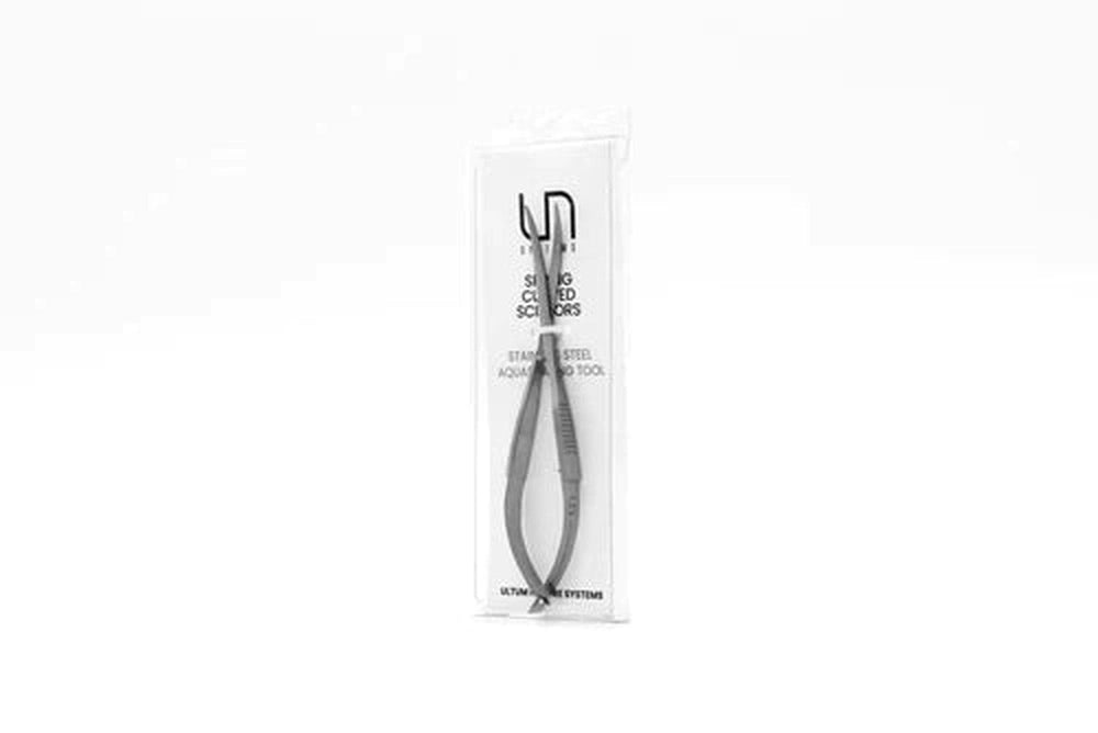 UNS Stainless Steel Spring Curved Scissors Aquarium Cleaning Supplies UNS 