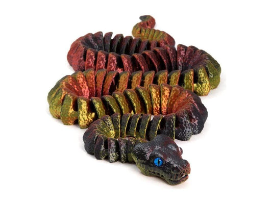 3D Printed Multi-Color Tree Boa - Large